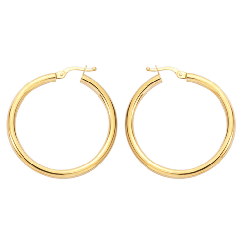 gold round hoop earrings