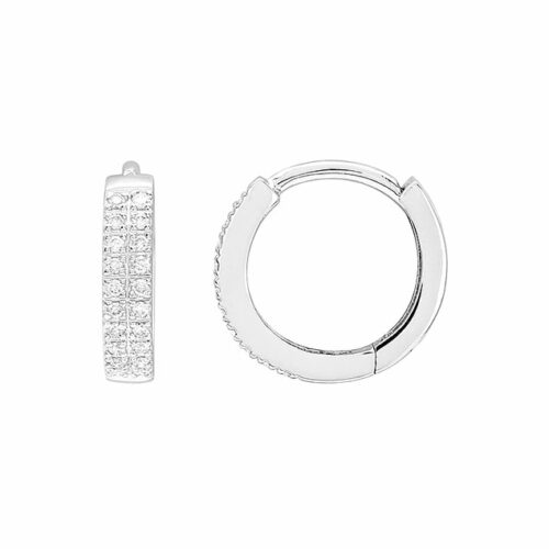 white gold diamond hoop earrings