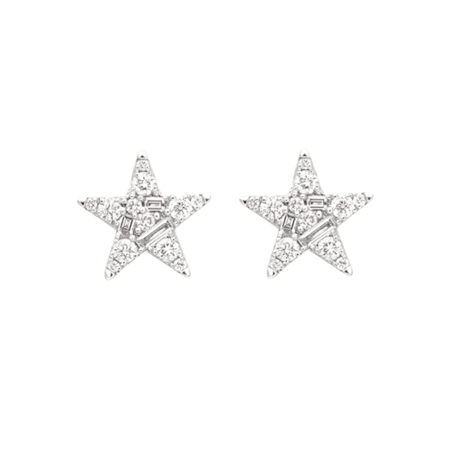 diamond star stud earrings