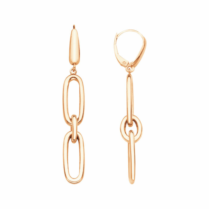 rose gold drop earrings