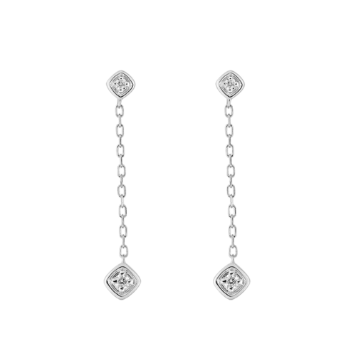 diamond chain earrings