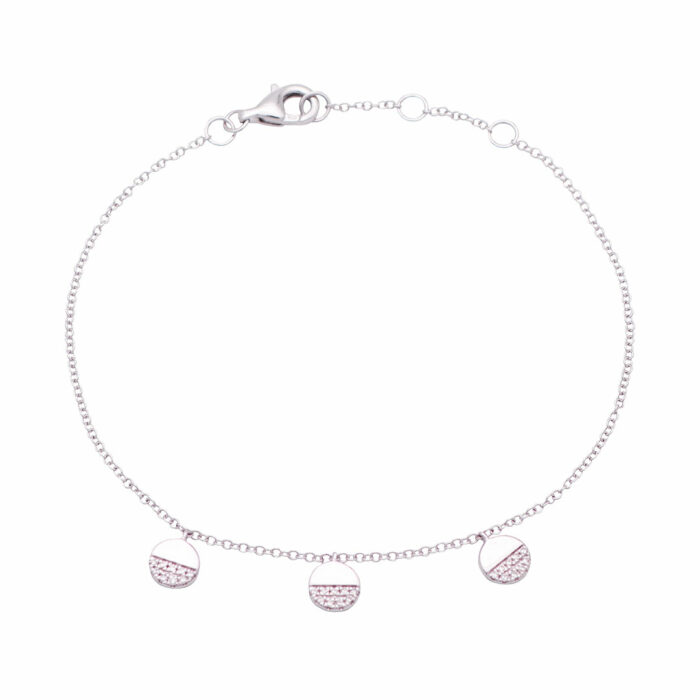 diamond bracelet with pendants