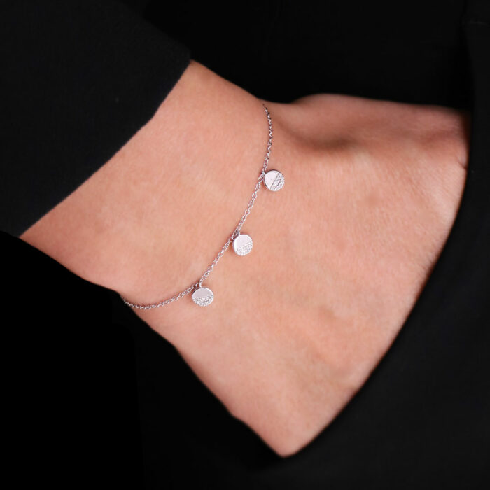 diamond bracelet with pendants