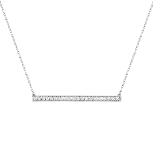 diamond line necklace