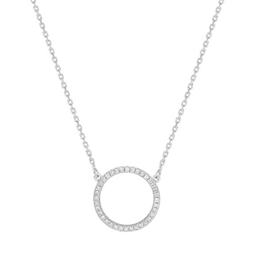 diamond circle necklace