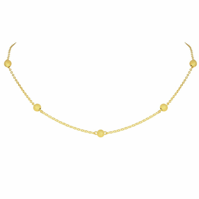 necklace gold balls