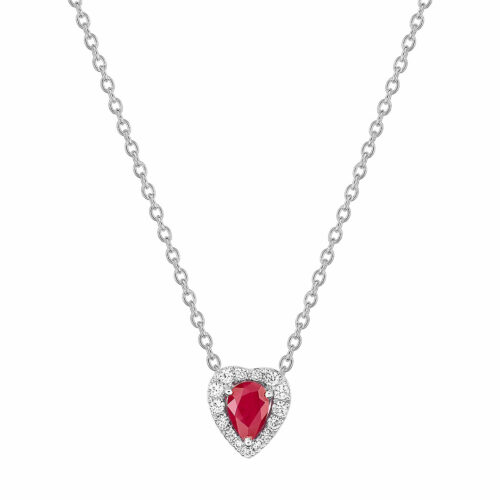 heart ruby necklace