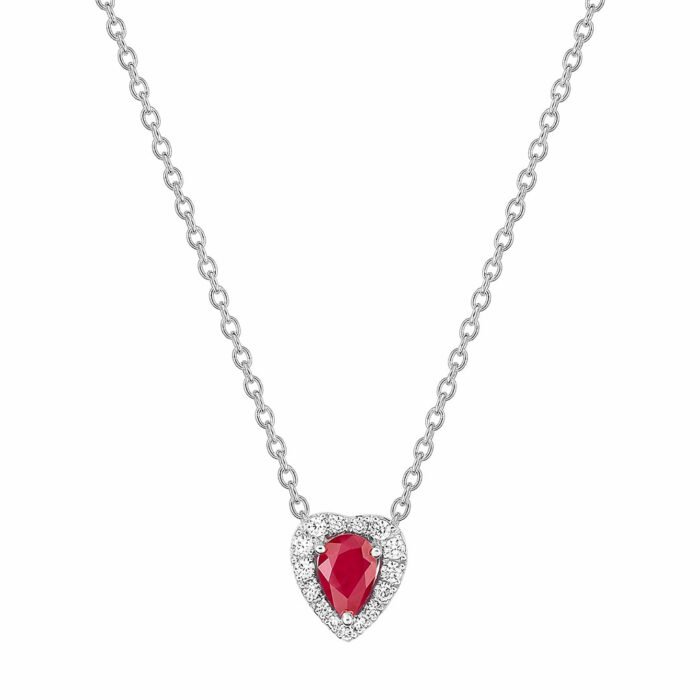 heart ruby necklace