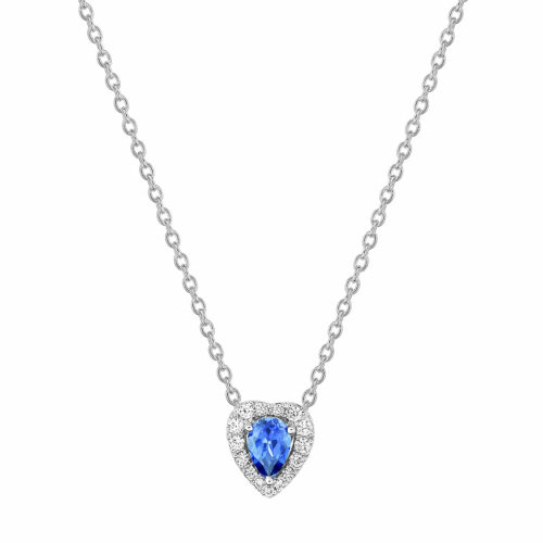 heart sapphire necklace