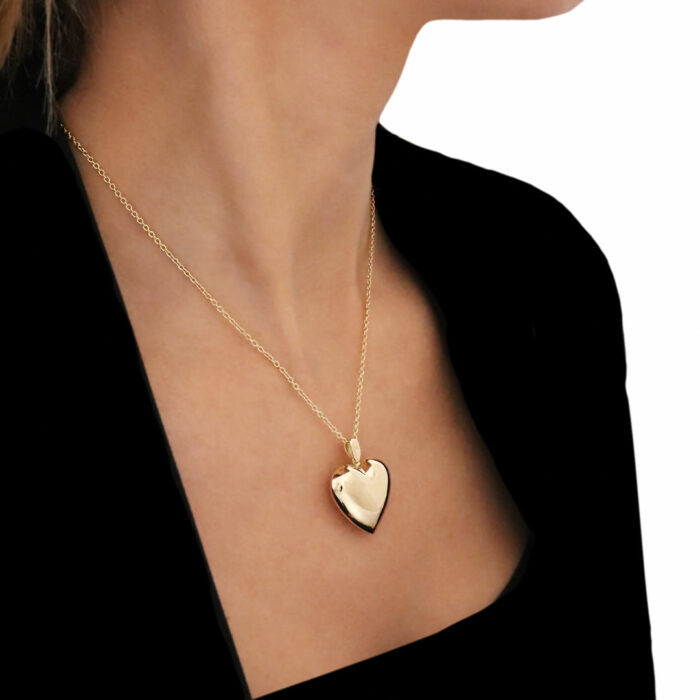 large gold heart necklace