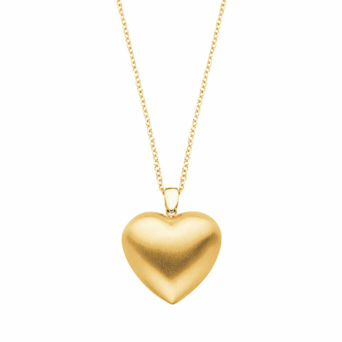 large gold heart necklace