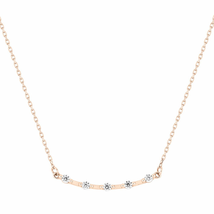 Shining Diamond Necklace - Rose Gold