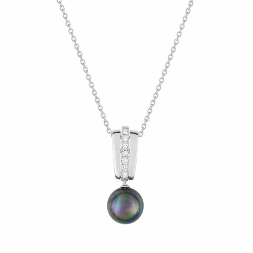 tahitian pearl necklace white gold