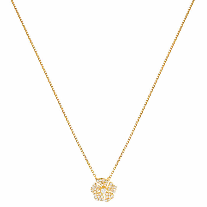 The Rose Diamond Necklace - Yellow Gold - Image 3