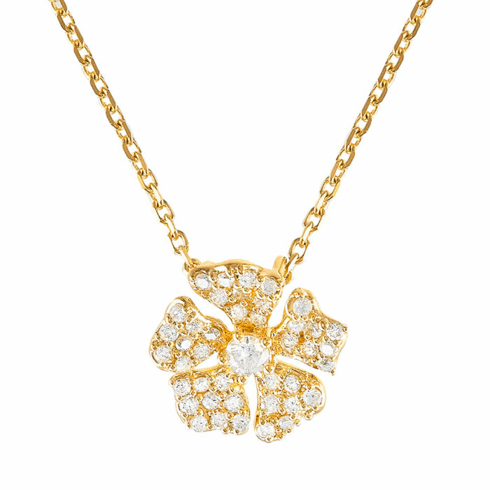 diamond flower necklace