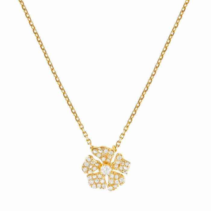 diamond flower necklace