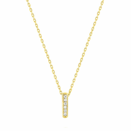 yellow gold diamond pendant necklace