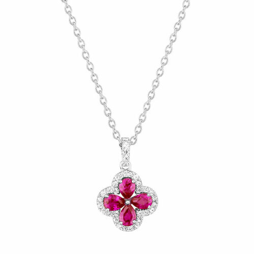 luxurious ruby diamond necklace