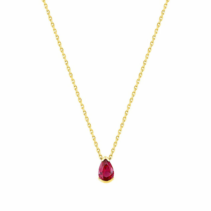 pear ruby necklace