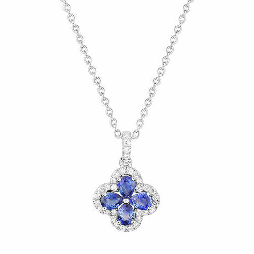 luxurious sapphire diamond necklace