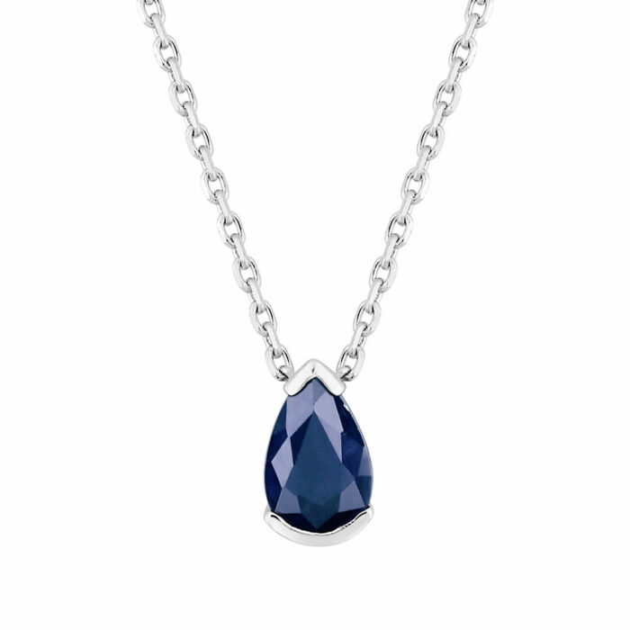 pear sapphire necklace