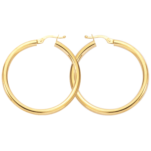 large gold hoop earrings 25mm diameter