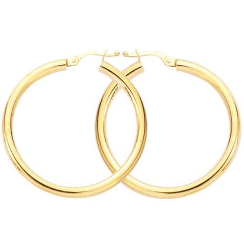 large gold hoop earrings 40mm