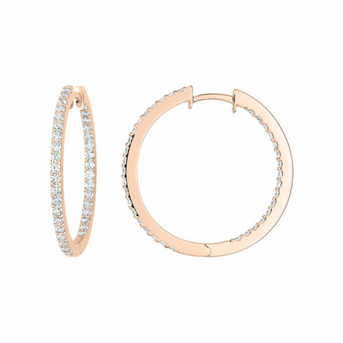 rose gold diamond earrings