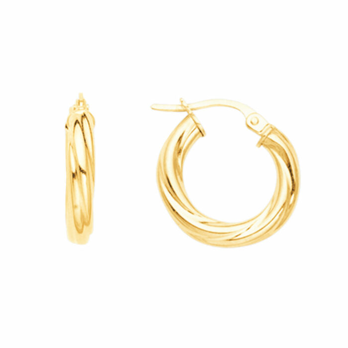 gold twisted earrings