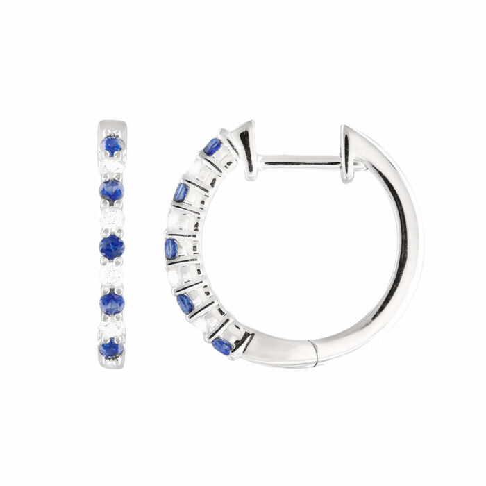 sapphire hoop earrings