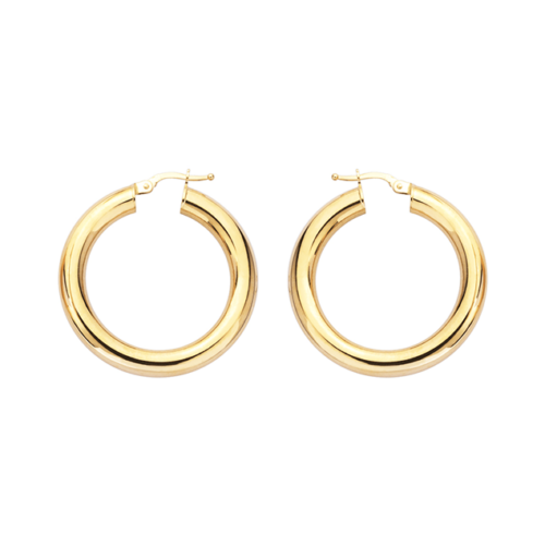 round hoop earrings gold