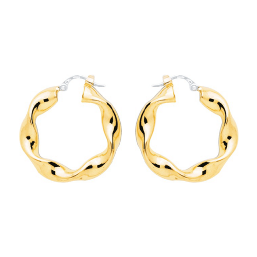 18k gold hoop earrings