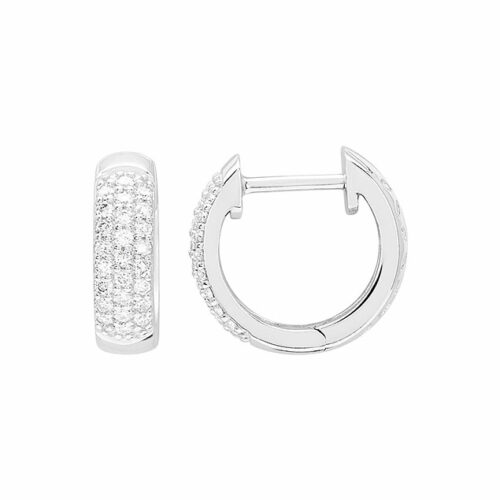 white gold diamond hoop earrings