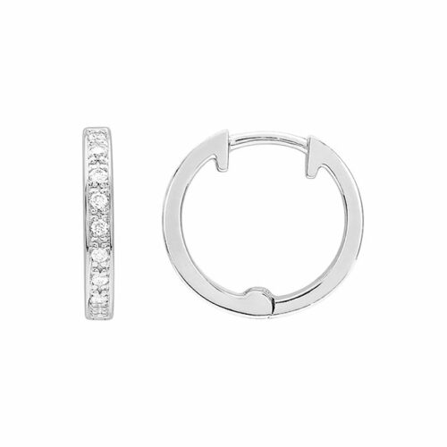 white gold diamond hoop earrings