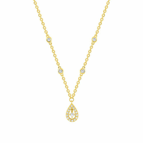 yellow gold diamond necklace