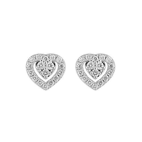 heart diamond earrings