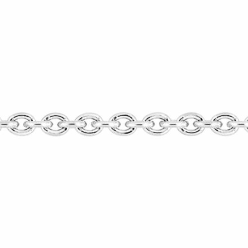 white gold round cable chain